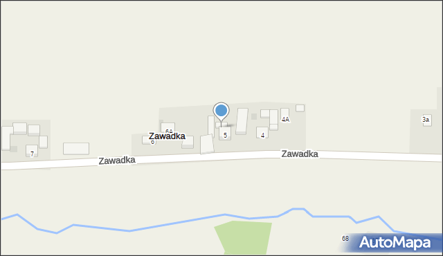 Zawadka, Zawadka, 5A, mapa Zawadka