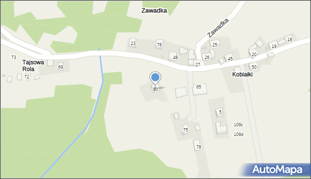 Zawadka, Zawadka, 80, mapa Zawadka