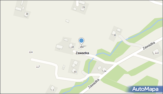 Zawadka, Zawadka, 48a, mapa Zawadka
