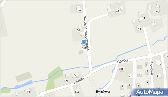 Zawadka, Zawadka, 38B, mapa Zawadka
