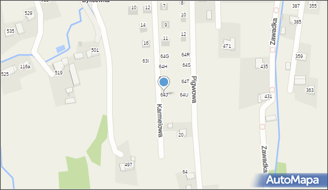 Zawadka, Zawadka, 64J, mapa Zawadka