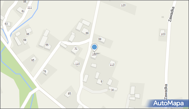 Zawadka, Zawadka, 100, mapa Zawadka