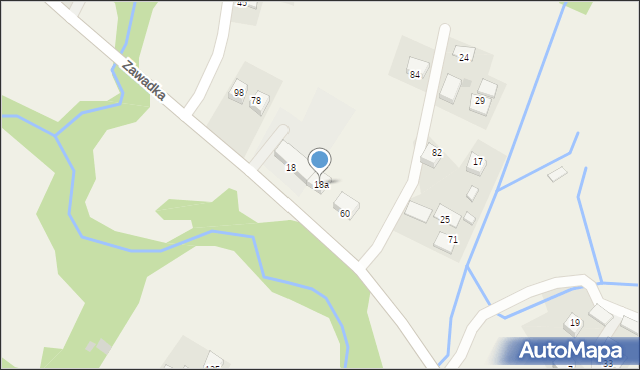 Zawadka, Zawadka, 18a, mapa Zawadka