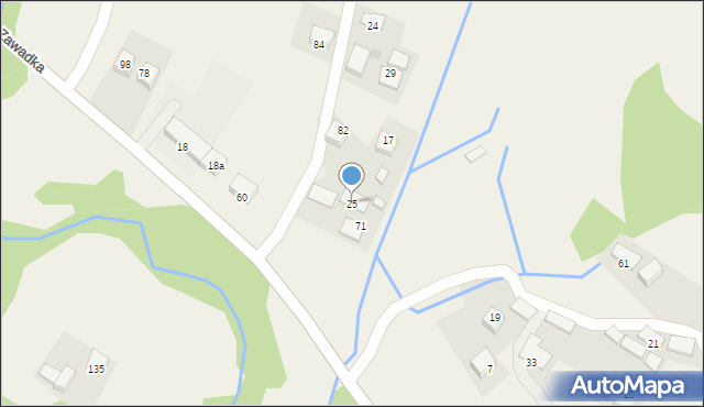Zawadka, Zawadka, 25, mapa Zawadka