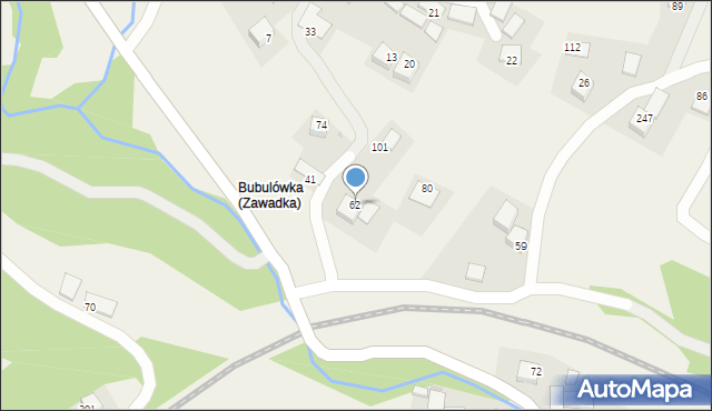Zawadka, Zawadka, 62, mapa Zawadka