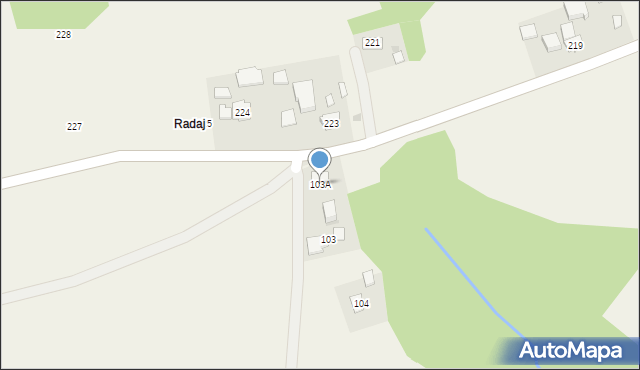 Zawadka, Zawadka, 103A, mapa Zawadka