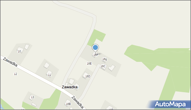 Zawadka, Zawadka, 16F, mapa Zawadka