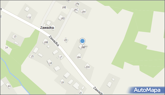 Zawadka, Zawadka, 19B, mapa Zawadka