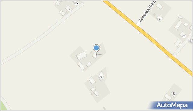 Zawadka Brzostecka, Zawadka Brzostecka, 1, mapa Zawadka Brzostecka