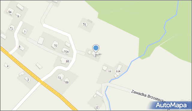 Zawadka Brzostecka, Zawadka Brzostecka, 10, mapa Zawadka Brzostecka
