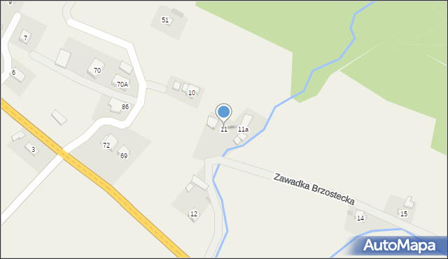 Zawadka Brzostecka, Zawadka Brzostecka, 11, mapa Zawadka Brzostecka