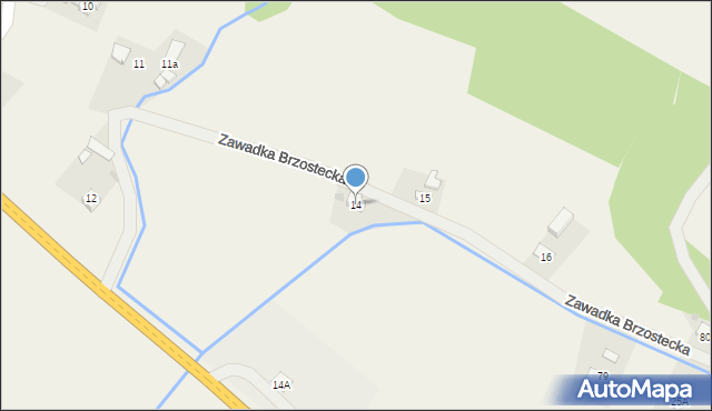 Zawadka Brzostecka, Zawadka Brzostecka, 14, mapa Zawadka Brzostecka