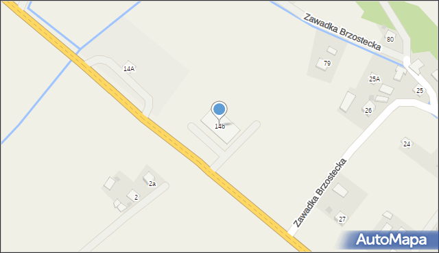 Zawadka Brzostecka, Zawadka Brzostecka, 14b, mapa Zawadka Brzostecka