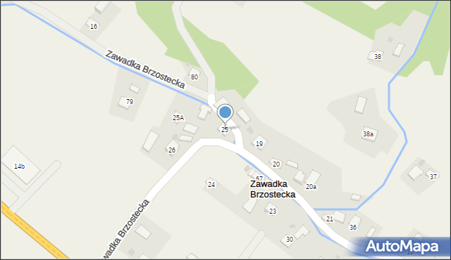 Zawadka Brzostecka, Zawadka Brzostecka, 25, mapa Zawadka Brzostecka