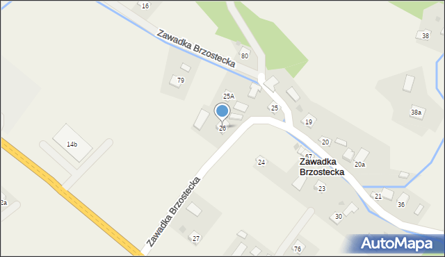 Zawadka Brzostecka, Zawadka Brzostecka, 26, mapa Zawadka Brzostecka