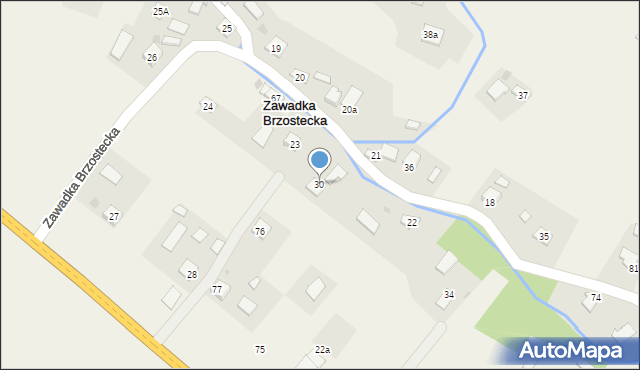 Zawadka Brzostecka, Zawadka Brzostecka, 30, mapa Zawadka Brzostecka