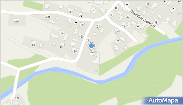 Zawadka Osiecka, Zawadka Osiecka, 17, mapa Zawadka Osiecka