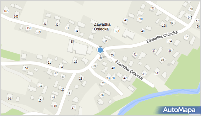 Zawadka Osiecka, Zawadka Osiecka, 38, mapa Zawadka Osiecka