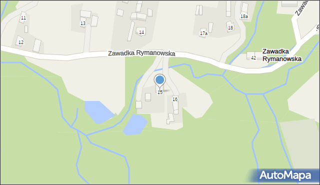 Zawadka Rymanowska, Zawadka Rymanowska, 15, mapa Zawadka Rymanowska
