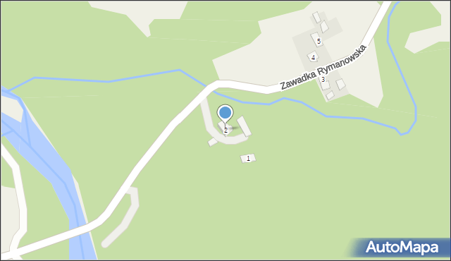 Zawadka Rymanowska, Zawadka Rymanowska, 2, mapa Zawadka Rymanowska