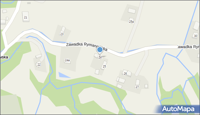 Zawadka Rymanowska, Zawadka Rymanowska, 24, mapa Zawadka Rymanowska