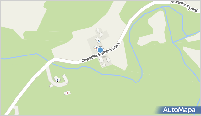 Zawadka Rymanowska, Zawadka Rymanowska, 3, mapa Zawadka Rymanowska