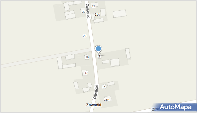 Zawadki, Zawadki, 18, mapa Zawadki