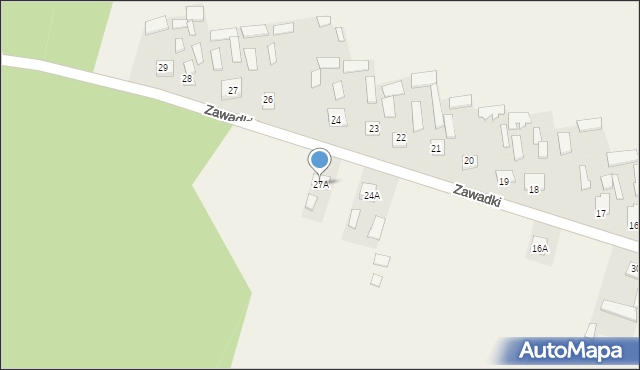 Zawadki, Zawadki, 27A, mapa Zawadki