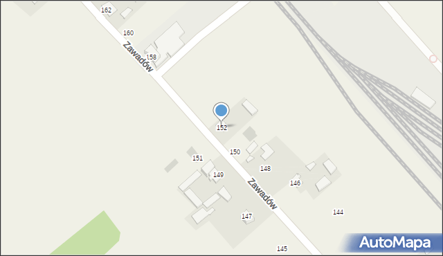 Zawadów, Zawadów, 152, mapa Zawadów