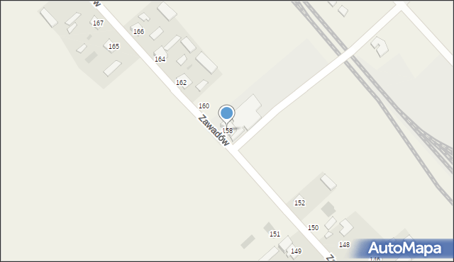 Zawadów, Zawadów, 158, mapa Zawadów
