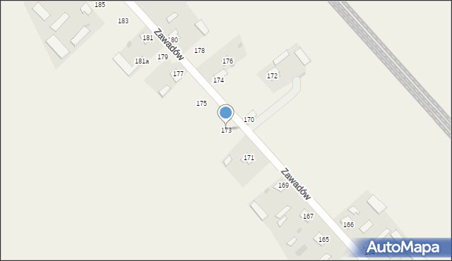 Zawadów, Zawadów, 173, mapa Zawadów
