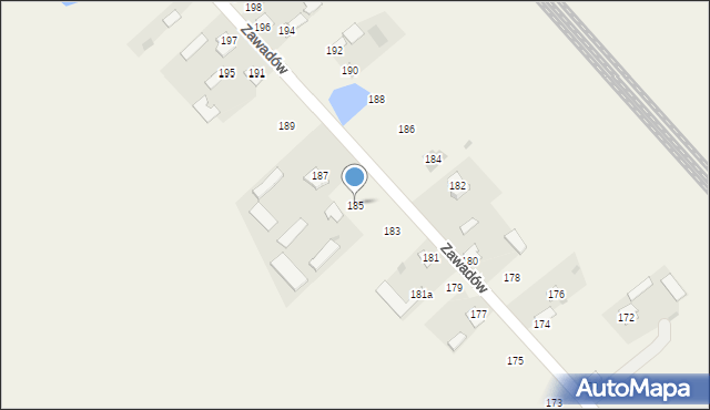 Zawadów, Zawadów, 185, mapa Zawadów