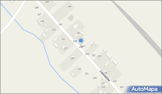 Zawadów, Zawadów, 236, mapa Zawadów