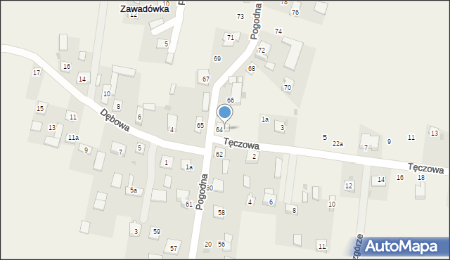 Zawadówka, Zawadówka, 25a, mapa Zawadówka