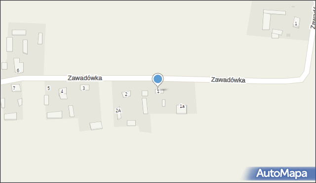 Zawadówka, Zawadówka, 1, mapa Zawadówka