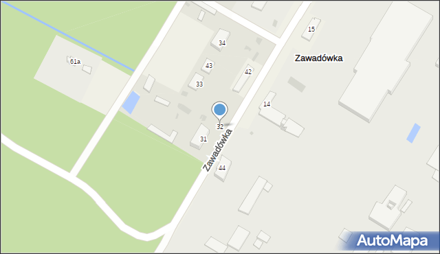 Zawadówka, Zawadówka, 32, mapa Zawadówka
