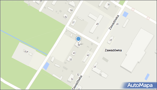 Zawadówka, Zawadówka, 34, mapa Zawadówka