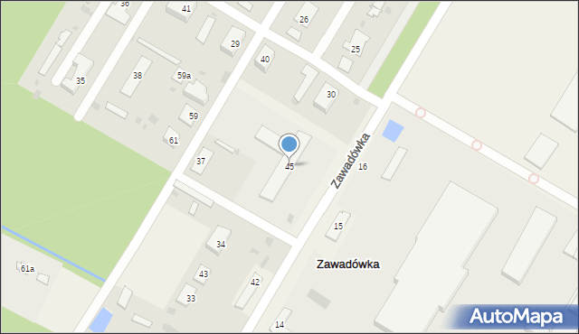 Zawadówka, Zawadówka, 45, mapa Zawadówka