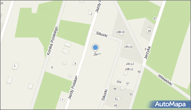 Zawady, Zawady, 20k, mapa Zawady