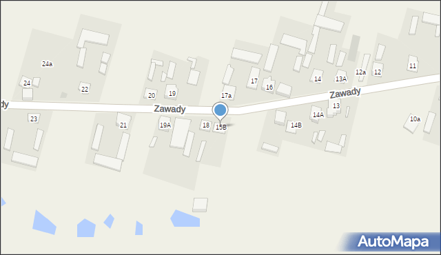 Zawady, Zawady, 15B, mapa Zawady
