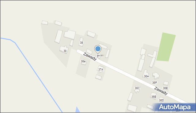 Zawady, Zawady, 37, mapa Zawady