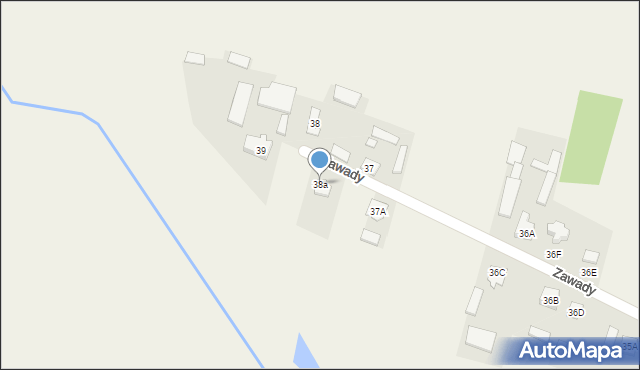 Zawady, Zawady, 38a, mapa Zawady