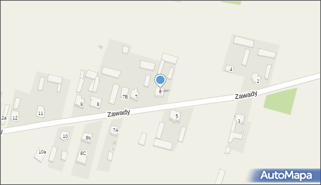 Zawady, Zawady, 6, mapa Zawady