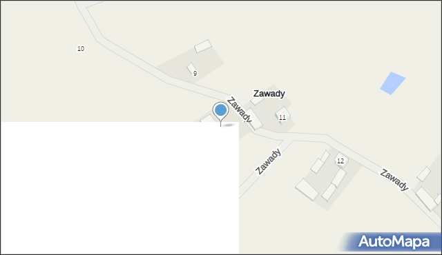 Zawady, Zawady, 11a, mapa Zawady