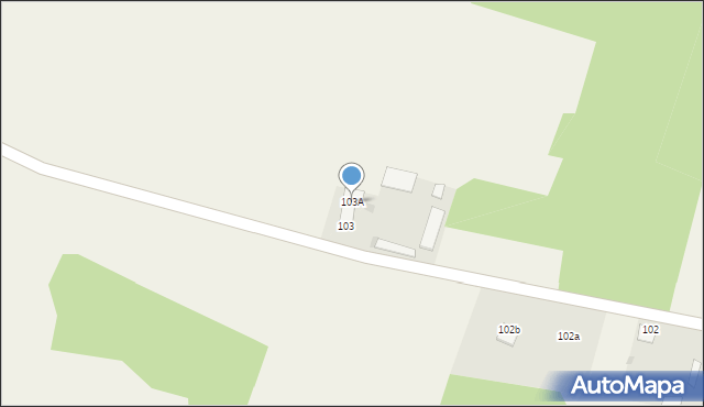 Zawady, Zawady, 103A, mapa Zawady
