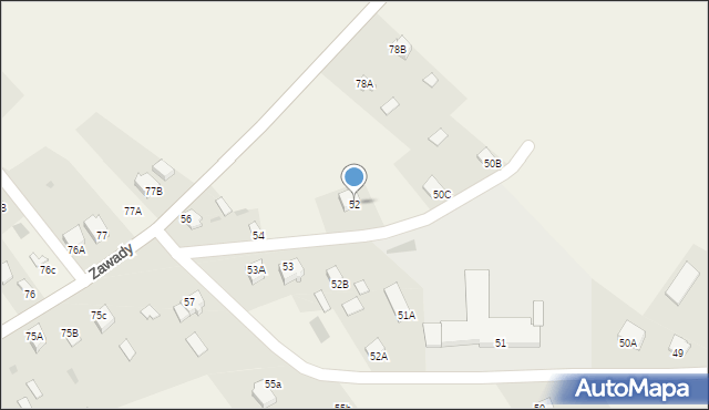 Zawady, Zawady, 52, mapa Zawady