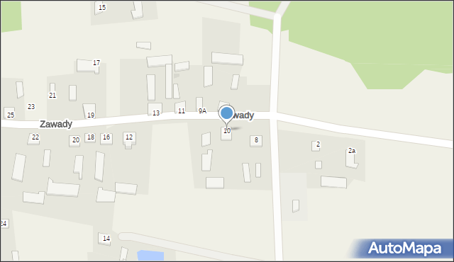 Zawady, Zawady, 10, mapa Zawady
