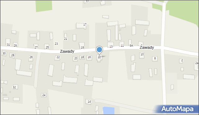 Zawady, Zawady, 12, mapa Zawady