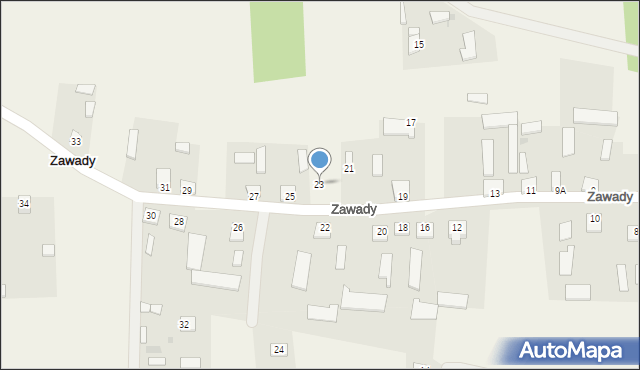Zawady, Zawady, 23, mapa Zawady