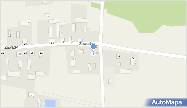 Zawady, Zawady, 8, mapa Zawady